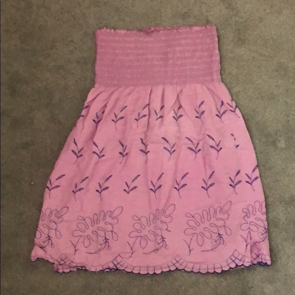 Light purple strapless sundress/cover up